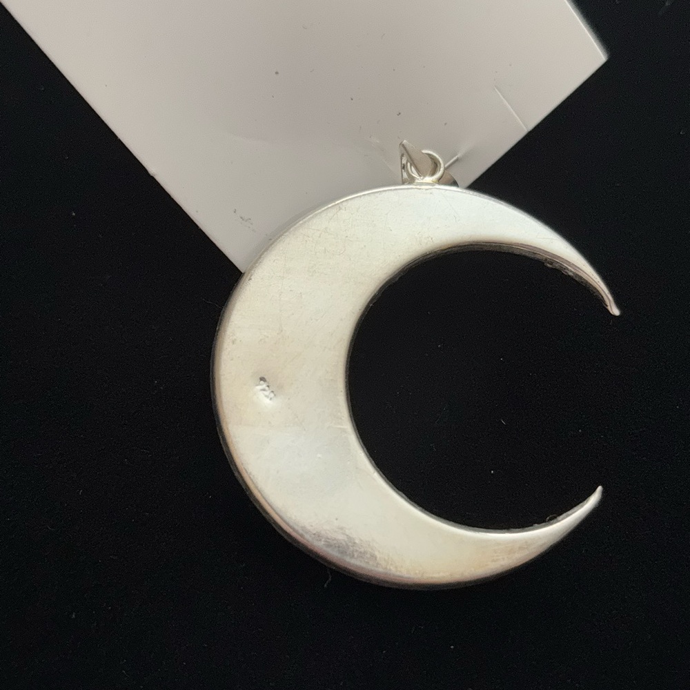 Sterling Silver Moon Pendant - Picture 3 of 5
